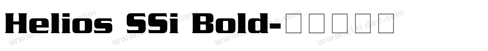 Helios SSi Bold字体转换